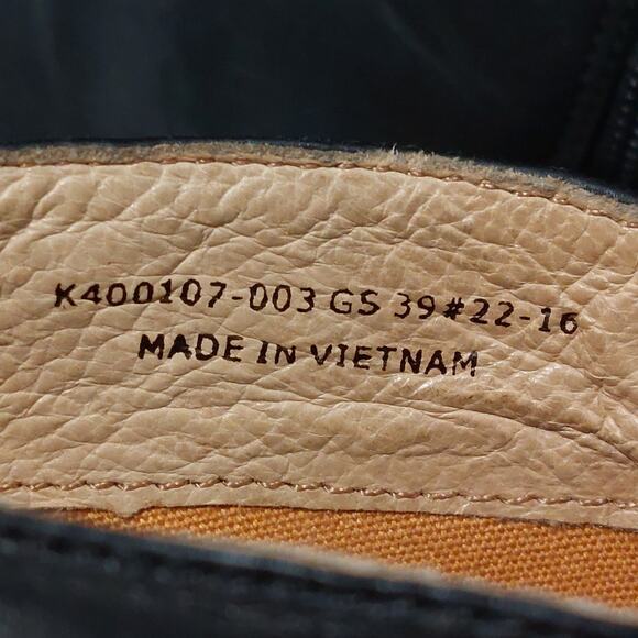 Camper Kara Boots Women's Size EU 39 US 8.5 Black Leather Flared Block Heel - Picture 9 of 10